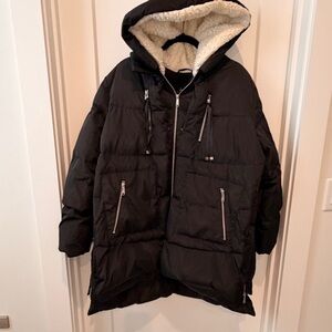 Sam Edelman Down Parka with Sherpa lined hood